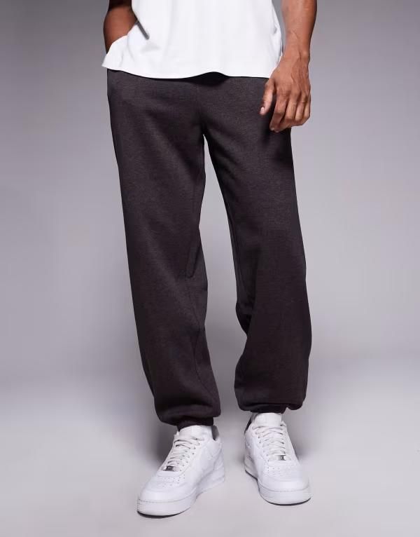 エイソス メンズ ボトムス カジュアルパンツ パンツ スウェットパンツ ASOS DESIGN oversized sweatpants in heathered Brown marl マール