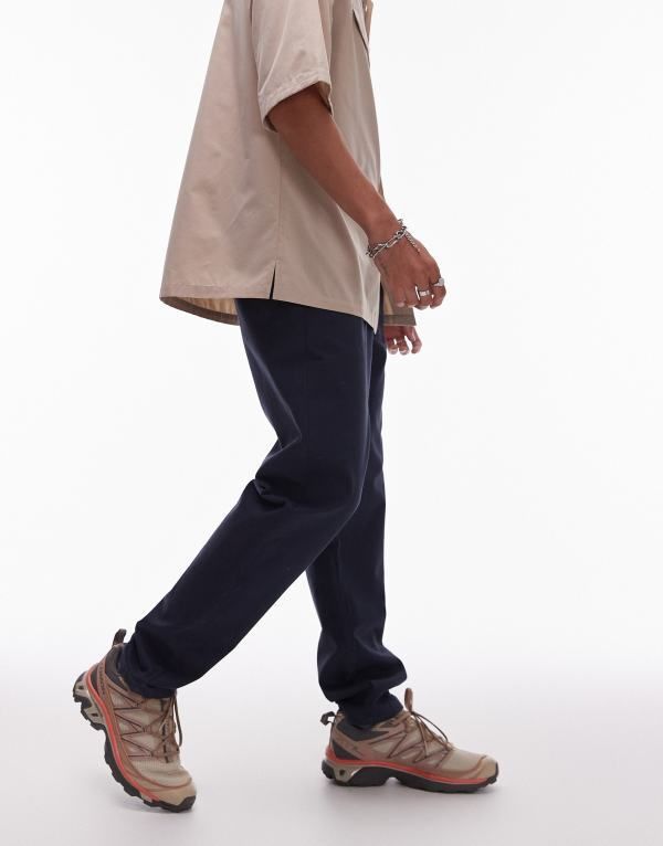 トップマン メンズ ボトムス カジュアルパンツ パンツ Topman tapered chino pants Navy ネイビー