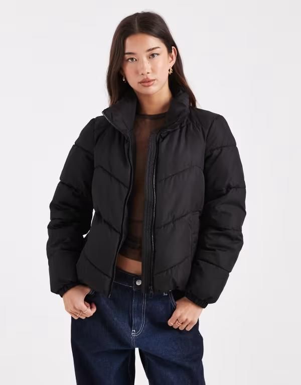 ヴェロモーダ レディース アウター ジャケット・ブルゾン Vero Moda puffer jacket Black ブラック