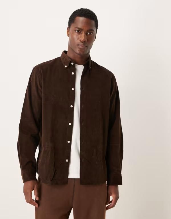 セレクティッド メンズ トップス シャツ コーデュロイ コットン Selected 100 cotton corduroy shirt Brown ブラウン