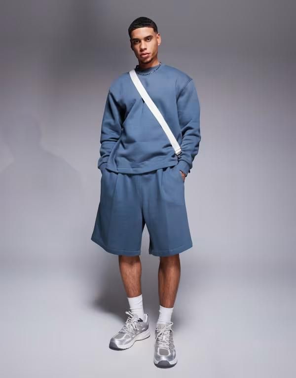 エイソス メンズ ボトムス ハーフパンツ・ショーツ ショートパンツ ASOS DESIGN bermuda shorts part of a set Dark Slate スレート