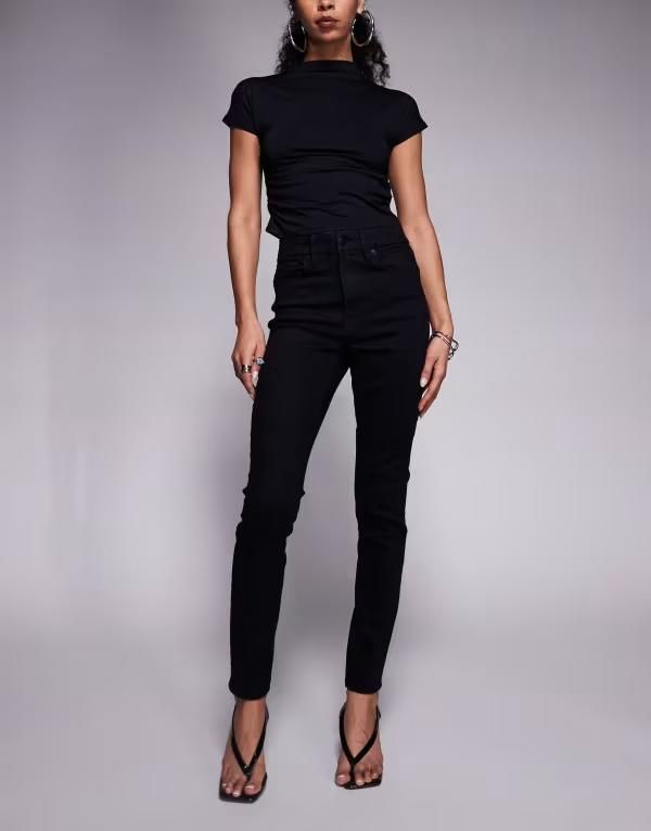 グッドアメリカン レディース ボトムス デニムパンツ ジーンズ Good American always fits good legskinny jeans Black 165 ブラック