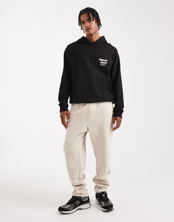 ジャック アンド ジョーンズ メンズ ボトムス カジュアルパンツ パンツ スウェットパンツ Jack Jones loose fit sweatpants Moonbeam ベージュ