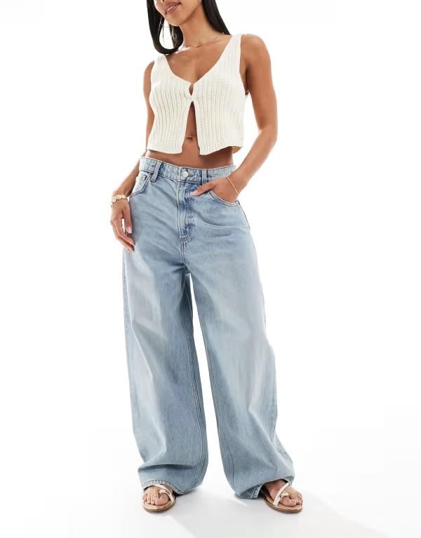 コットンオン レディース ボトムス デニムパンツ コットン ジーンズ CottonOn Cotton On super baggy boyfriend jeans in Olsen Olsen Blue ブルー