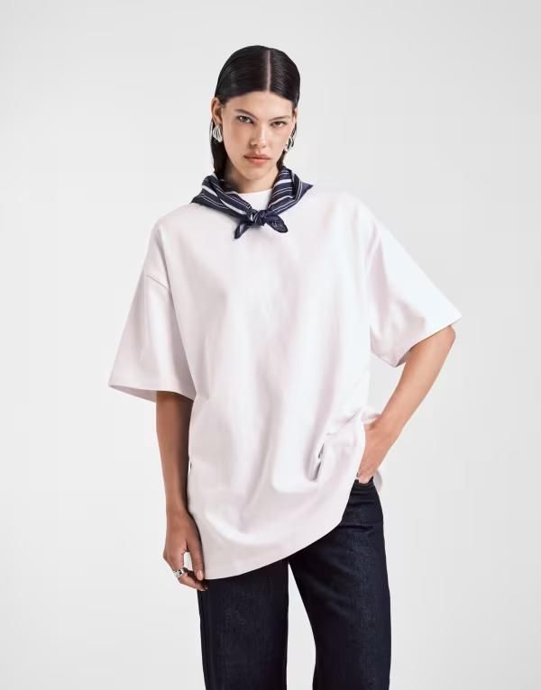 エイソス レディース トップス Tシャツ ASOS DESIGN longline heavyweight oversized Tshirt WHITE ホワイト