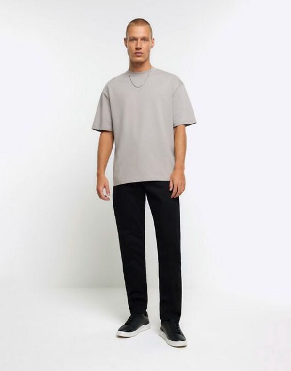 リバーアイランド メンズ ボトムス デニムパンツ ジーンズ River Island skinny jeans Black ブラック