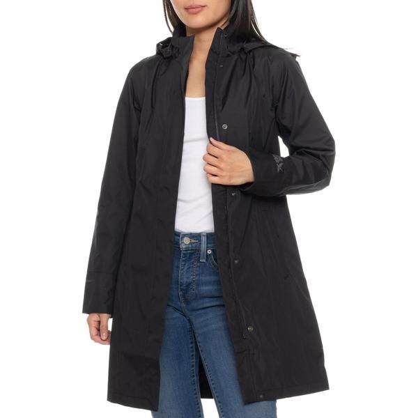 エディー バウアー レディース アウター ジャケット・ブルゾン コート Eddie Bauer Girl On the Go Trench Coat Waterproof Black ブラック