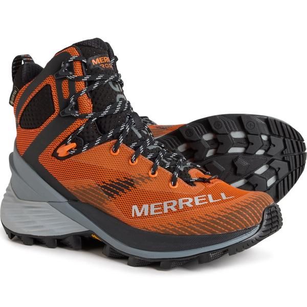 メレル レディース シューズ ブーツ・レインブーツ Merrell Rogue Mid GoreTex Hiking Boots WaterproofFor Women Orange オレンジ