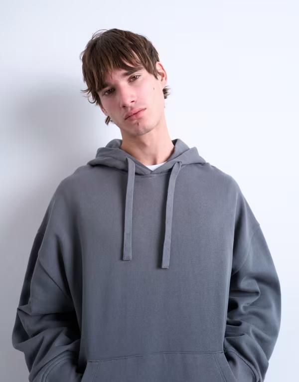 トップマン メンズ アウター パーカー・スウェット Topman heavyweight oversized hoodie in charcoal チャコール