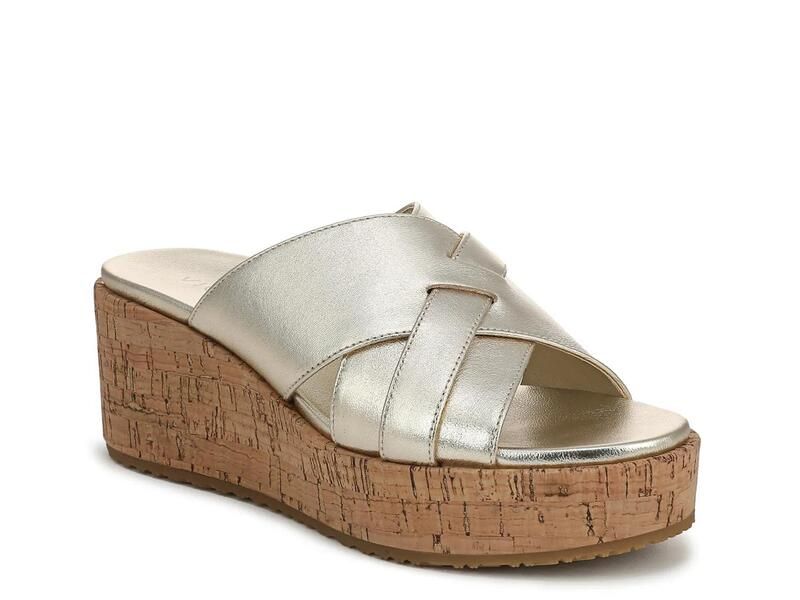 バイオニック レディース シューズ サンダル Vionic Dawn Wedge Sandal Platino