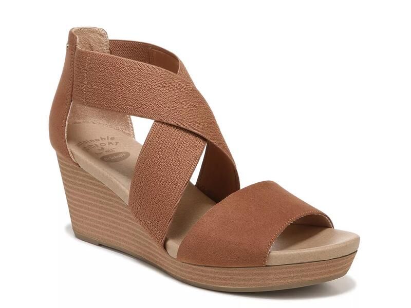 ドクター・ショール レディース シューズ サンダル Dr Scholls Barton Band Wedge Sandal Brown Fabric ブラウン