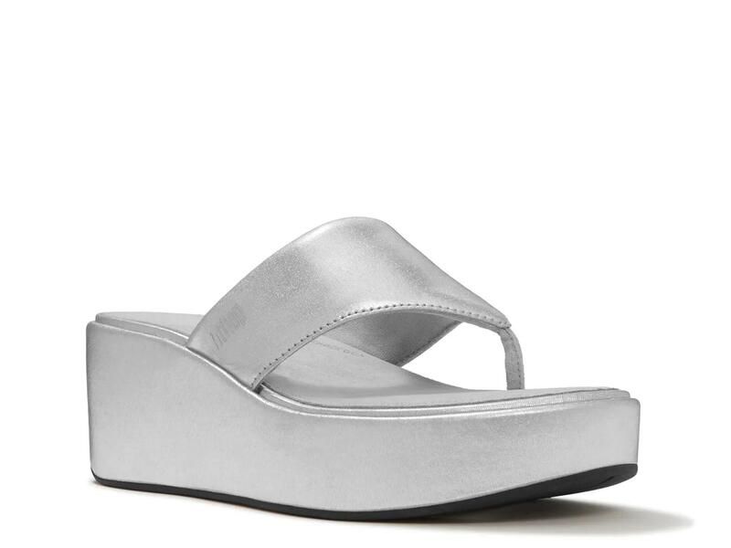フィットフロップ レディース シューズ サンダル FitFloplatFForms Wedge Sandal Silver Metallic シルバー