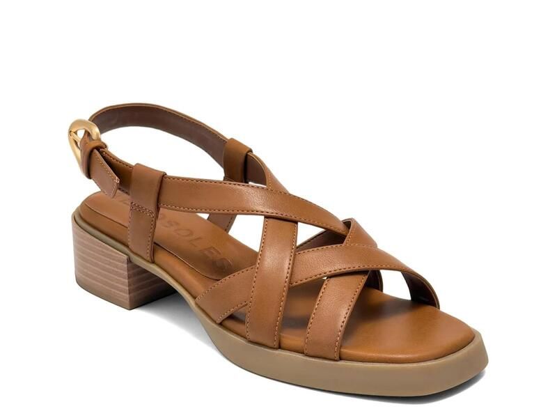 エアロソールズ レディース シューズ サンダル ヒール Aerosoles Daily Low Heeled Sandal Dark Brown ブラウン