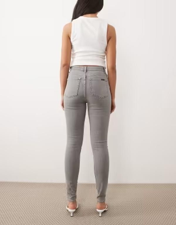 エイソス レディース ボトムス デニムパンツ ASOS DESIGN ultimate skinny jean Gray グレー