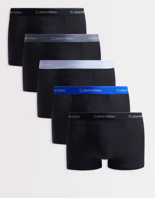 カルバンクライン メンズ アンダーウェア トランクス コットン Calvin Klein Icon Cotton Stretch 5 pack relaxed boxer briefs with bluegray waistbands Multi マルチカラー