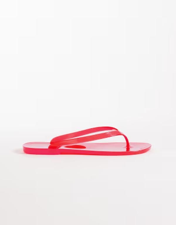 エイソス レディース シューズ サンダル ASOS DESIGN Foxton jelly flip flops RED レッド