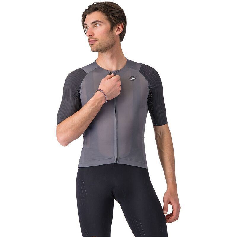 カステリ メンズ トップス Tシャツ ジャージー Castelli Aero Race 8S Jersey Mensmoky Gray グレー