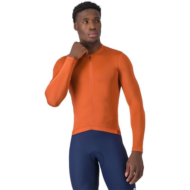 カステリ メンズ トップス Tシャツ ジャージー 長袖 Castelli Espresso 2 LongSleeve Jersey Mens Paprika