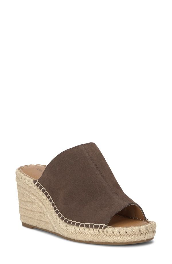 ラッキーブランド レディース シューズ サンダル プラットフォーム Lucky Brand Cabriah Espadrille Platform Wedge Slide Sandal Cappucinoil Suede