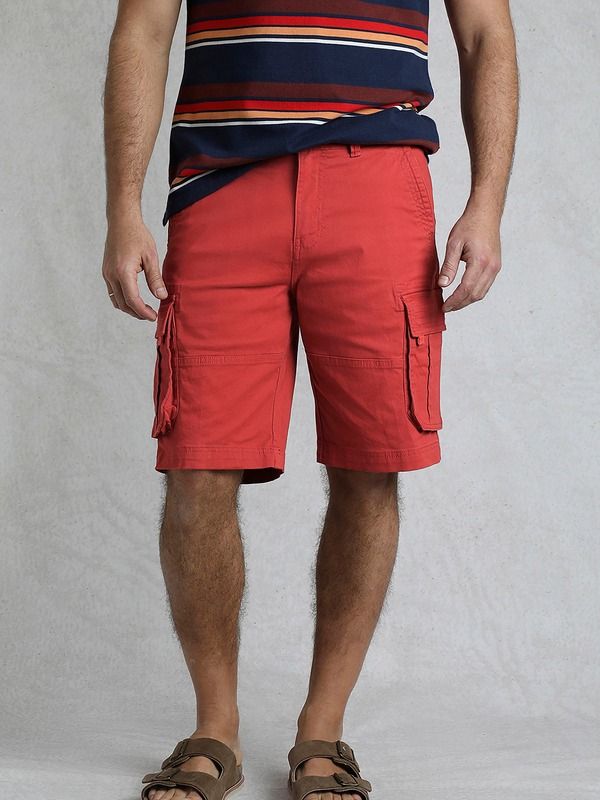 ウィアードフィッシュ メンズ ボトムス カジュアルパンツ ショートパンツ Weird Fish Rigney Cargo Shorts Paprika