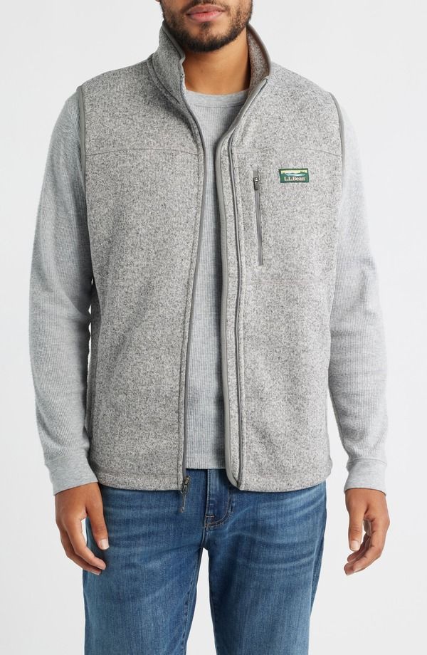エルエルビーン メンズ アウター ジャケット・ブルゾン ベスト セーター フリース LLBean Sweater Fleece Vest Grey Heather グレー