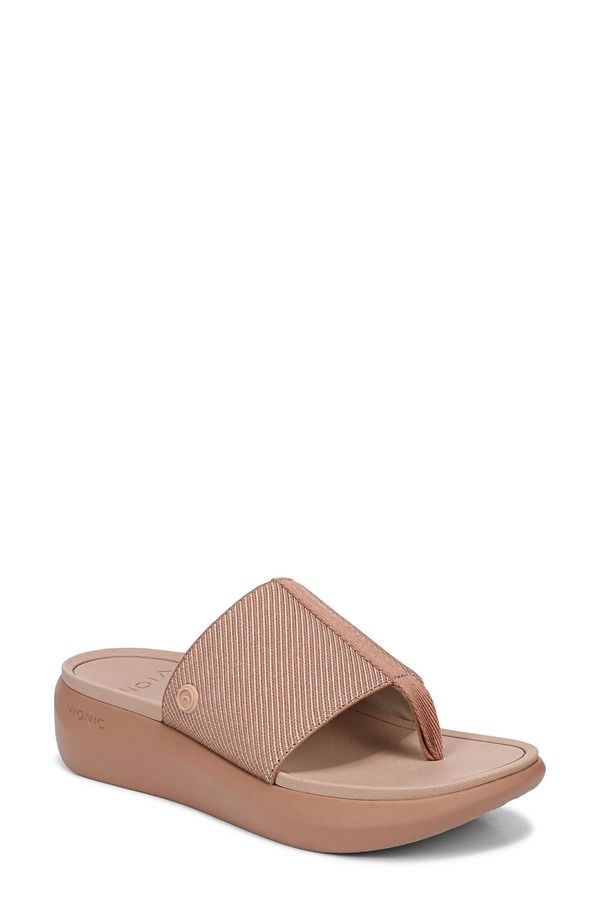 バイオニック レディース シューズ サンダル Vionic Aqua Flip Flop Mocha Mousse モカ