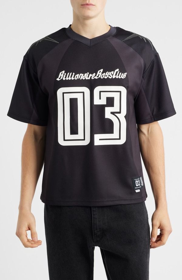 ビリオネアボーイズクラブ メンズ トップス Tシャツ ジャージー Billionaire Boys ClubB OLine Jersey TShirt Black ブラック