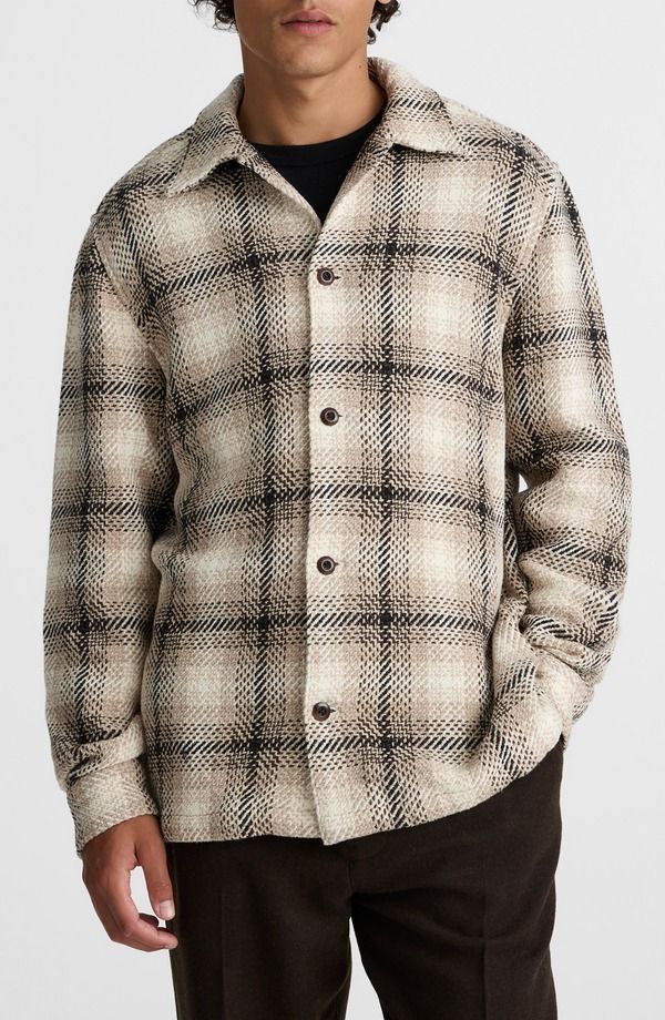 メイドウェル メンズ アウター ジャケット・ブルゾン シャツ Madewell Twill Shirt Jacket Heavy Twill Plaid Grey Ivory アイボリー