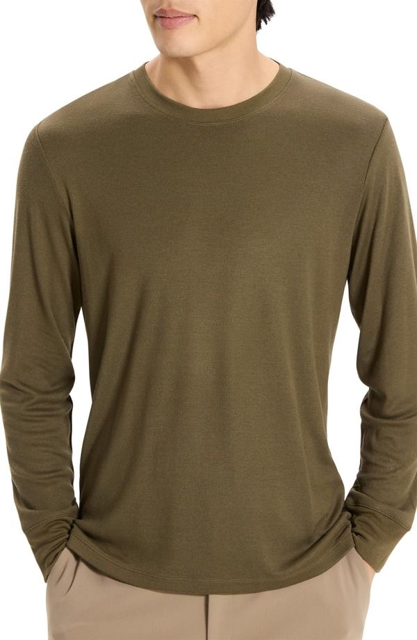 セオリー メンズ トップス Tシャツ Theory Essentialong Sleeve TShirt Duffle 2Gy 18,536円