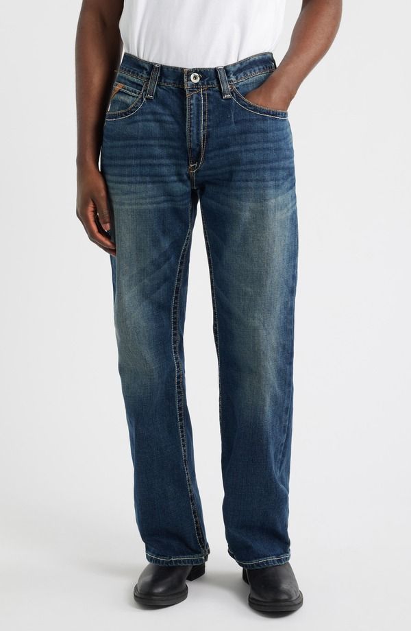 アリアト メンズ ボトムス デニムパンツ ブーツカット ブーツ ジーンズ Ariat M4 Preston Stretch Bootcut Jeansilverton