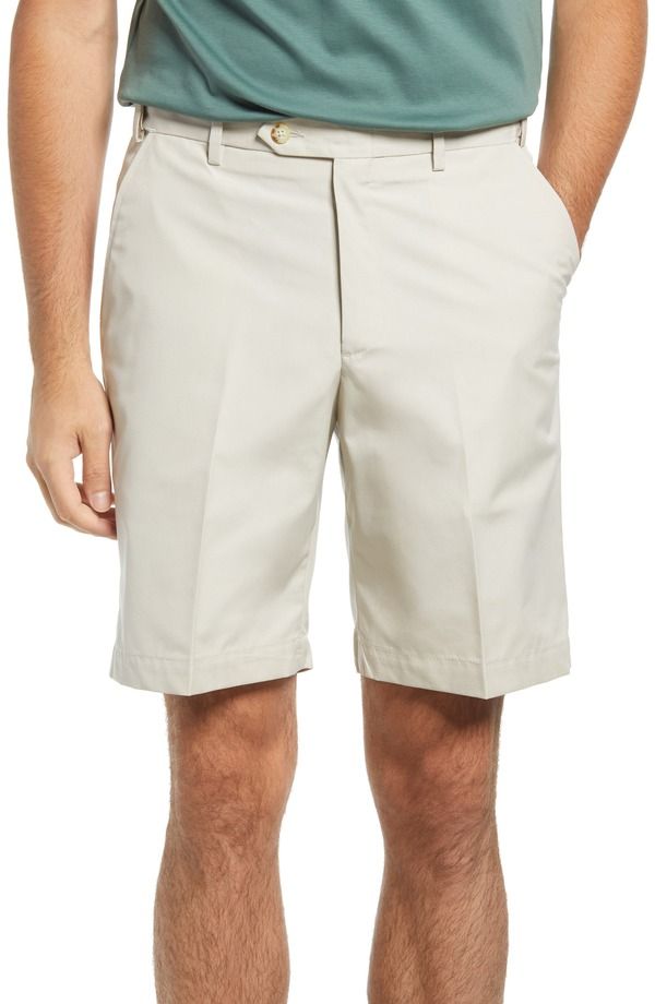 ベール メンズ ボトムス ハーフパンツ・ショーツ ショートパンツ Berle Prime Flat Front Poplin Shorts Lightan タン