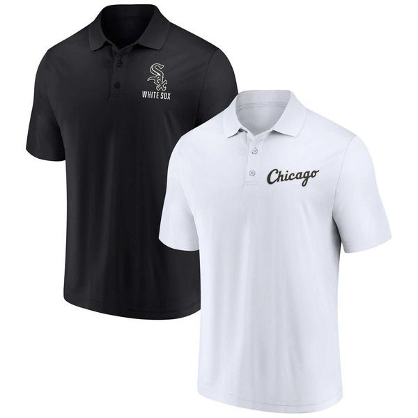 ファナティクス メンズ トップス ポロシャツ ロゴ Mens Fanatics Branded BlackWhite Chicago White Sox TwoPack Logo Lockupolo Set Black ブラック 21,155円