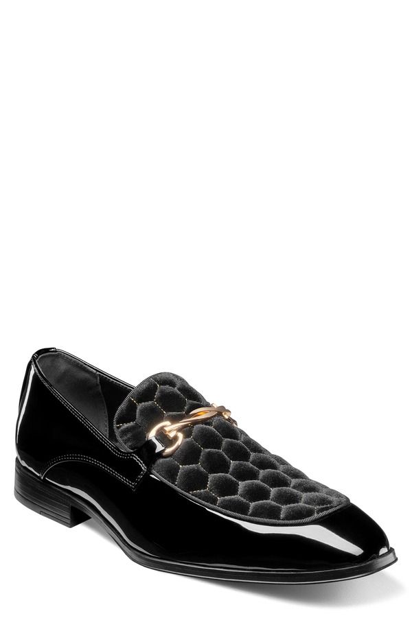 ステイシーアダムス メンズ シューズ キルティング ローファー Stacy Adamsprague Quilted Vamp Loafer Black ブラック