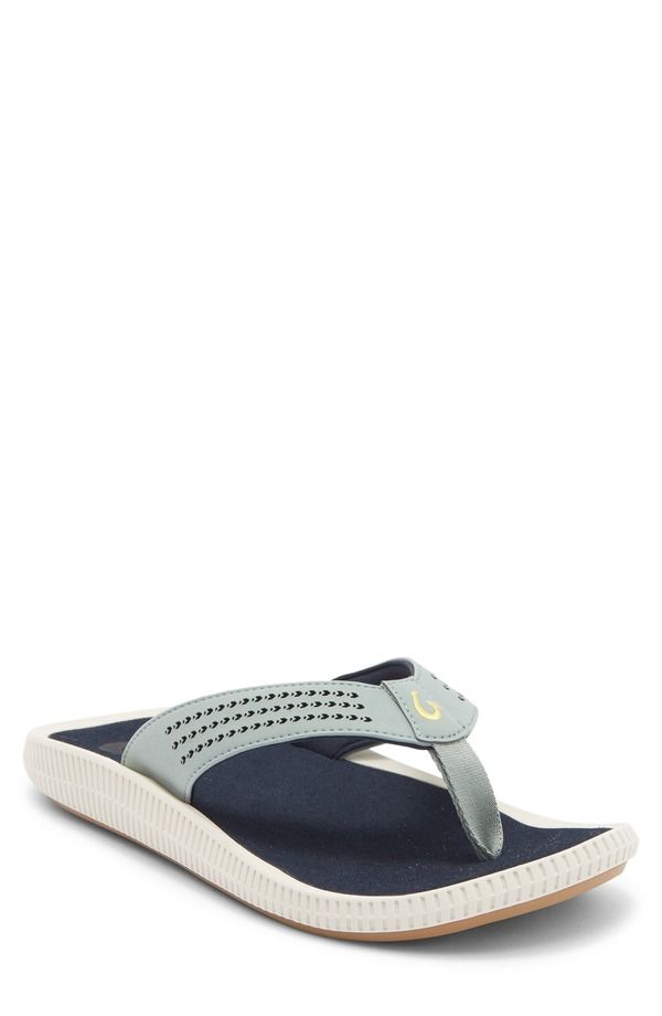 オルカイ メンズ シューズ サンダル OluKai Ulele Flip Flop Seagreen Trench Blue ブルー