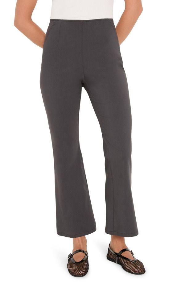 ニックプラスゾーイ レディース ボトムス レギンス ハイウエスト パンツ アンクル NICZOE Berkeley Wonderstretch PullOn High Waist Slim Ankle Flare Pants Charcoal チャコール