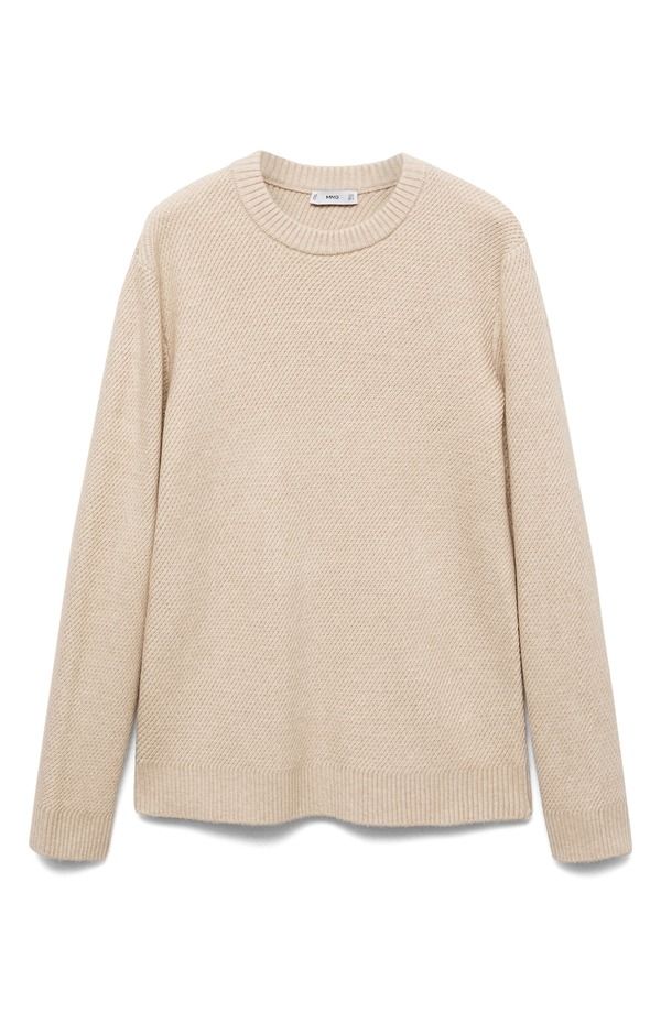 マンゴ メンズ アウター パーカー・スウェット レギュラーフィット セーター MANGO Regular Fit Sweater Sand サンド