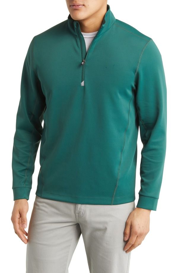カッターアンドバック メンズ アウター パーカー・スウェット ハーフジップ Cutter Buck Traverse Stretch Quarter Zipullover Hunter