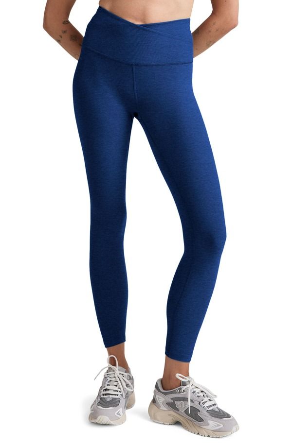ビヨンドヨガ レディース ボトムス カジュアルパンツ ハイウエスト ミディ レギンス Beyond Yogat Your Leisure Space Dye High Waist Midi Leggings Marine Blue Heather ヘザー