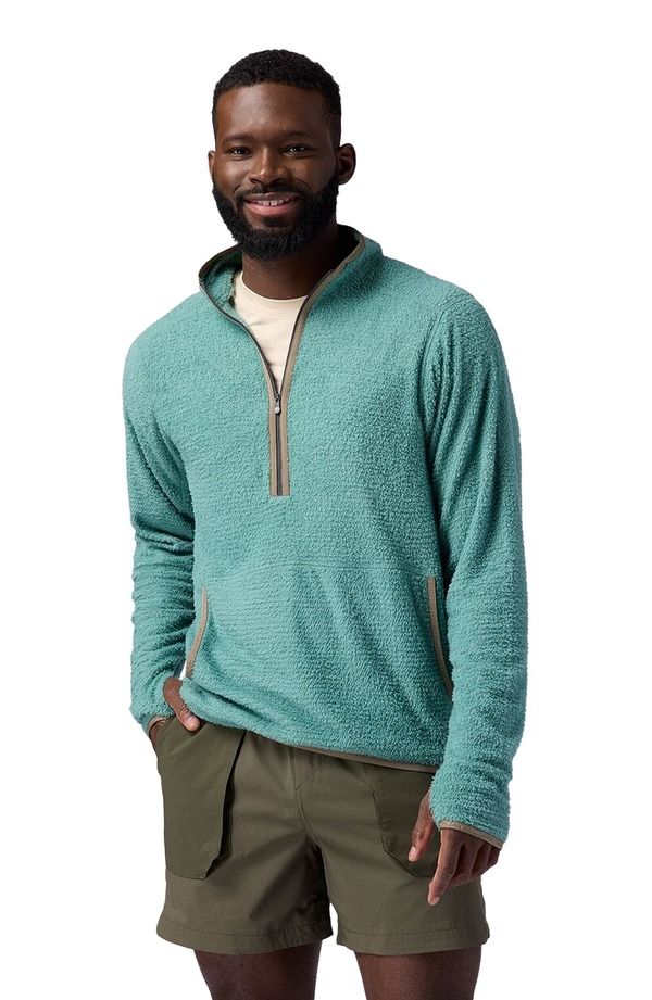 バックカントリー メンズ アウター ジャケット・ブルゾン フリース Backcountry Highliner Primaloft AirPerm Fleece 14Zip Mens Oil Blue ブルー