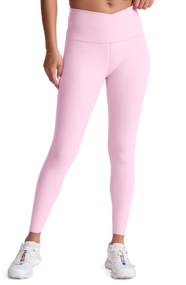 ビヨンドヨガ レディース ボトムス カジュアルパンツ ハイウエスト ミディ レギンス Beyond Yogat Your Leisure Space Dye High Waist Midi Leggings Frosty Pink Heather ヘザー