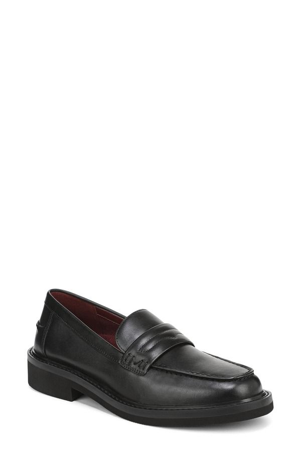バイオニック レディース シューズ スリッポン・ローファー Vionicaitlin Penny Loafer Black Leather ブラック