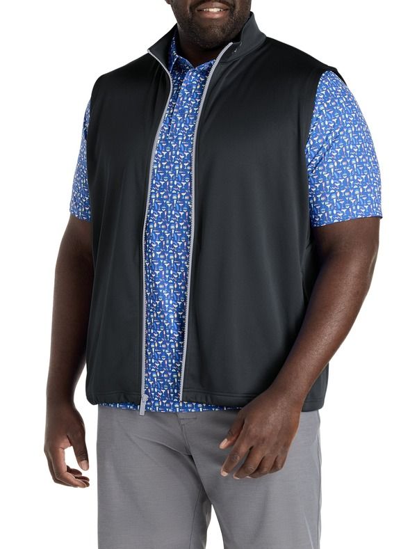 キャラウェイ メンズ アウター ジャケット・ブルゾン トール ベスト フリース Callaway Big Tall ZipFront Fleece Vest Caviar