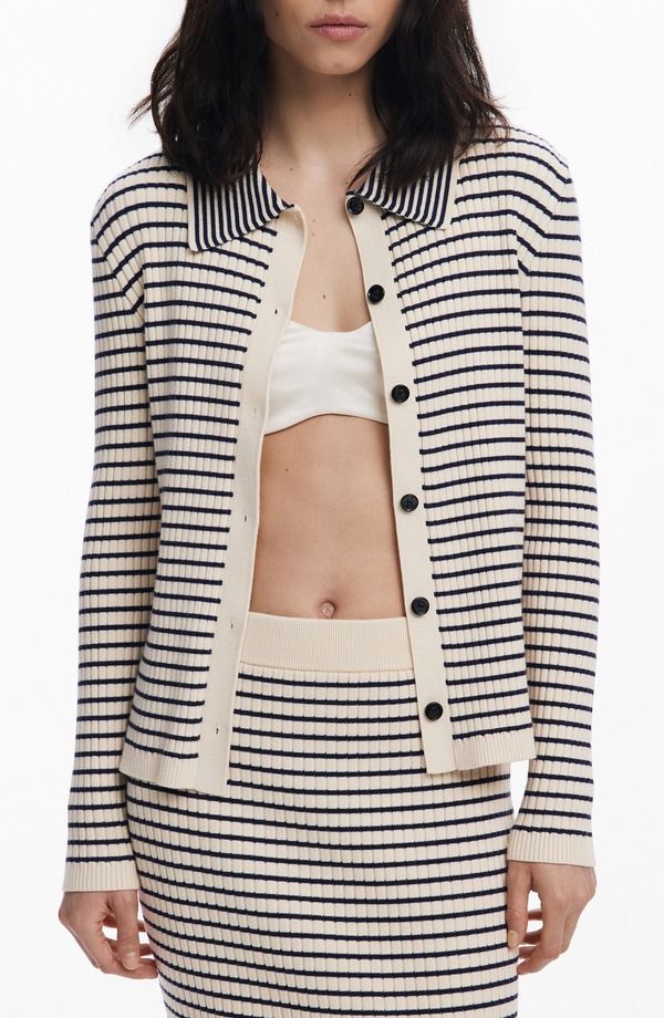 デジグアル レディース アウター パーカー・スウェット カーディガン Desigual Thin Gauge Cardigan Beige ベージュ
