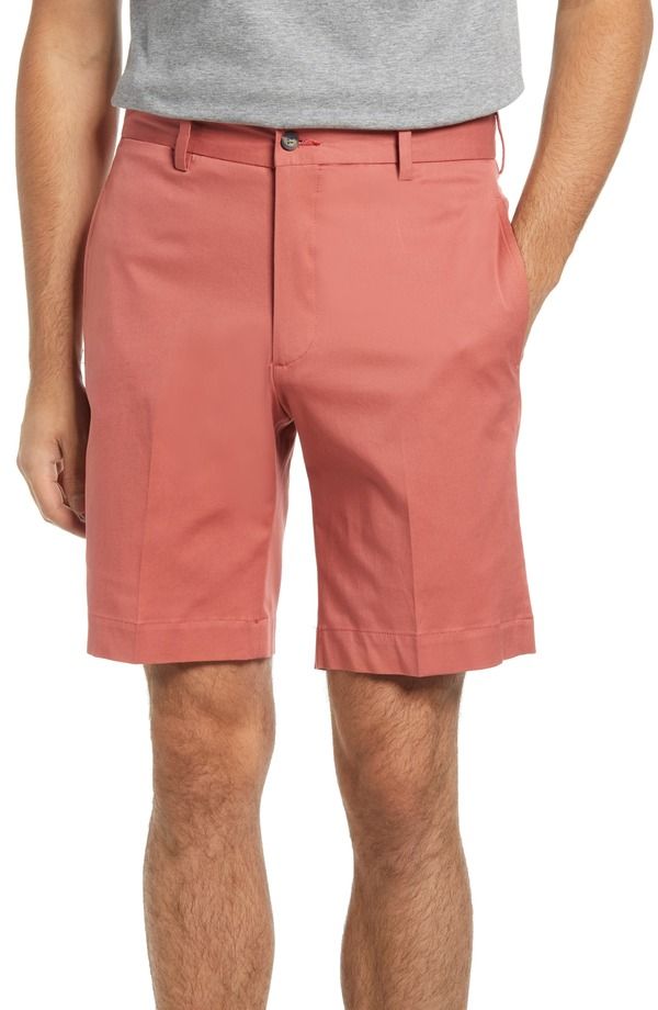 ベール メンズ ボトムス ハーフパンツ・ショーツ ショートパンツ Berle Charleston Khakis Flat Front Stretch Twill Shorts Charleston Brick