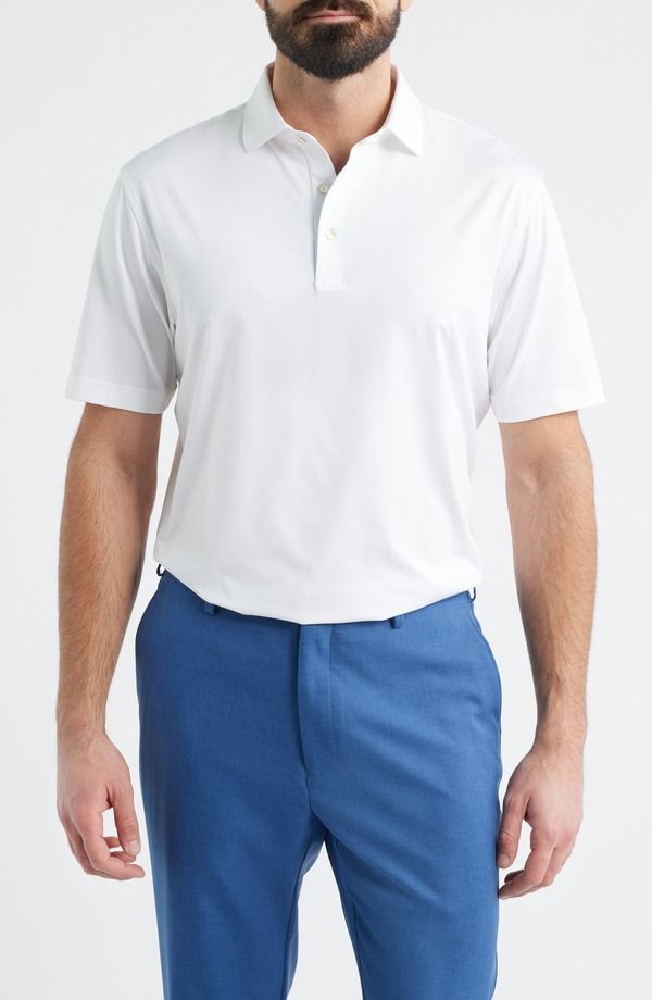 ピーター・ミラー メンズ トップス ポロシャツ ジャージー Peter Millar Performance Jersey Polo White ホワイト