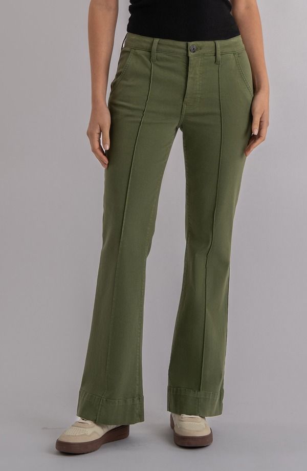 カットフロムザクロス レディース ボトムス レギンス ハイウエスト パンツ KUT from the Kloth Stella High Waist Flare Pants Dill