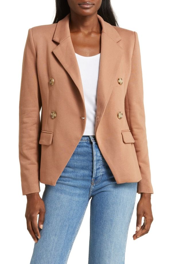 ギブソンルック レディース アウター ジャケット・ブルゾン コットン ブレザー GIBSONLOOK Double Breasted Cotton Blend Blazer New Cork