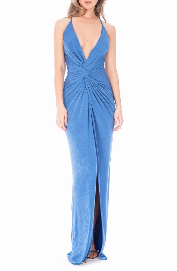 ケーティメイ レディース トップス ワンピース Katie May Pixie Plunge Neck Twist Front Gown Ocean