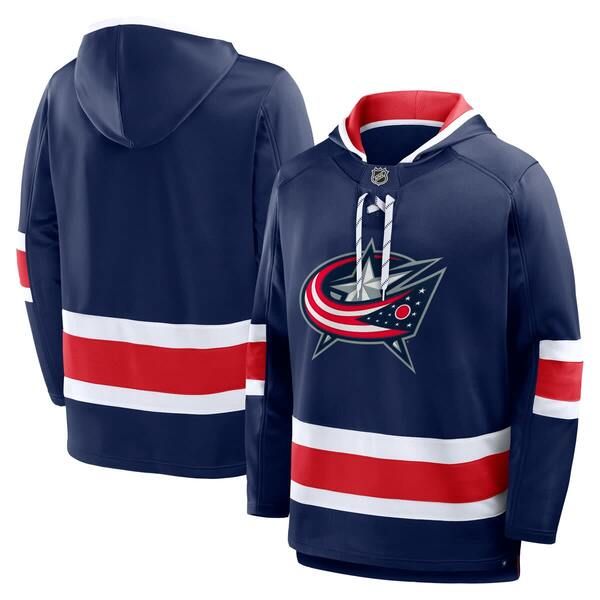 ファナティクス メンズ アウター パーカー・スウェット フリース ジャケット Mens Fanatics Navy Columbus Blue Jackets Prime Time Fleece Hoodie Navy ネイビー