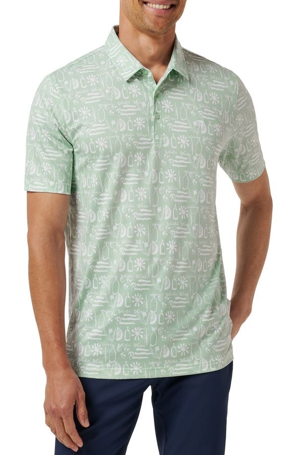トラビスマヒュー メンズ トップス ポロシャツ TravisMathew Featherweight Cabana Polo Aqua Foam アクア